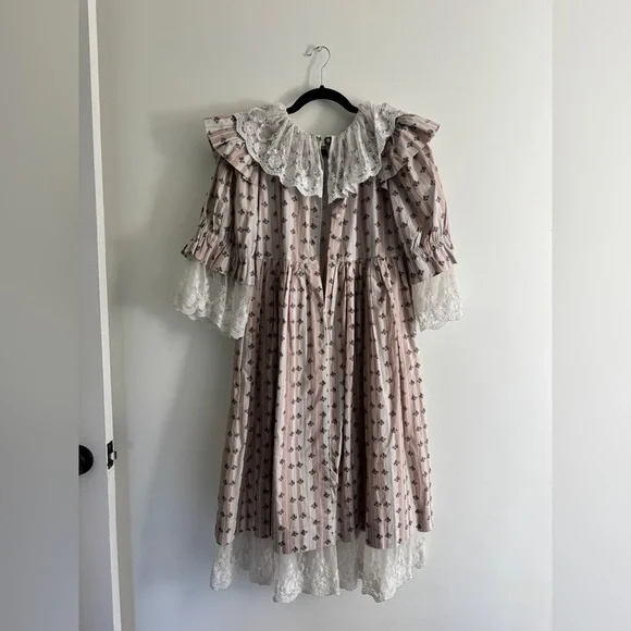 BATSHEVA chamomile lace collar floral print cotton dress - Picture 6 of 9